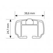 64386 NORDRIVE Bagażnik dachowy Helio Lancia Mazda 6 Sedan 2003-2008